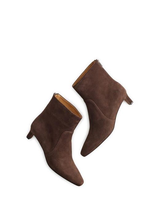 Madewell Brown Dimes Kitten Heel Bootie