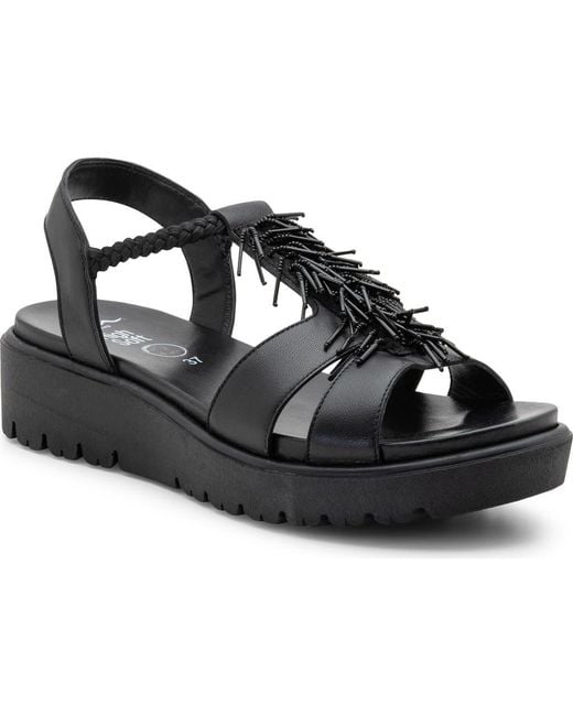 Ara Black Bristol Platform Sandal