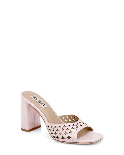 Badgley Mischka Pink Omni Laser-Cut Heart Sandal
