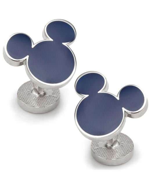 Cufflinks Inc. Blue Mickey Mouse Silhouette Cuff Links for men
