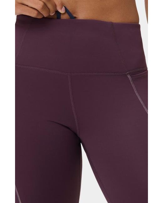 Sweaty Betty Purple Therma Boost Pocketed 7/8 Running Leggings
