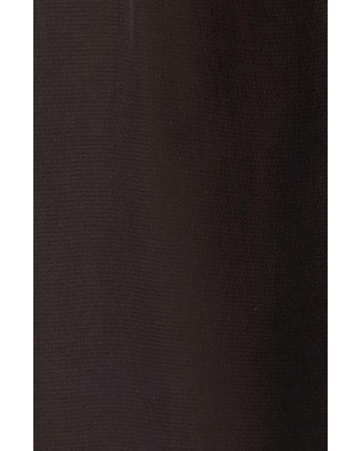 Madewell Black Lace Insert Mock Neck Long Sleeve Top