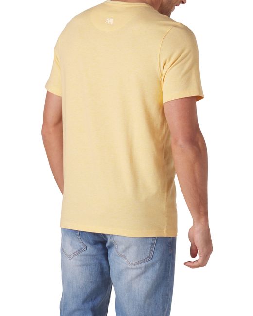 The Normal Brand Blue Short Sleeve Active Henley for men