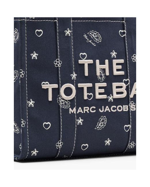 Marc Jacobs Blue The Bandana Printed Medium Canvas Tote