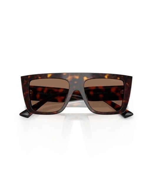 Jimmy Choo Brown 52Mm Rectangular Sunglasses for men