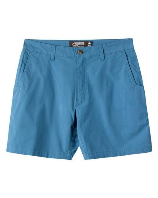 Mountain Khakis Blue Stretch Poplin Short for men