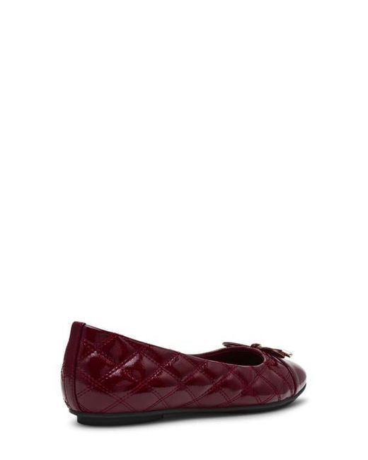 Anne Klein Red Luci Cap Toe Ballet Flat