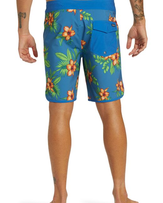 Quiksilver Blue Surfsilk Hawaii Shoreline 19 Board Shorts for men