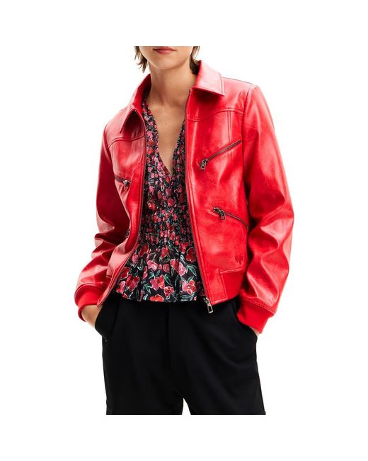 Desigual red jacket new arrivals