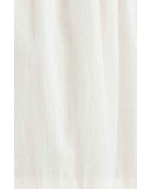 Cleobella Natural Jill Tie Waist Long Sleeve Organic Cotton Minidress