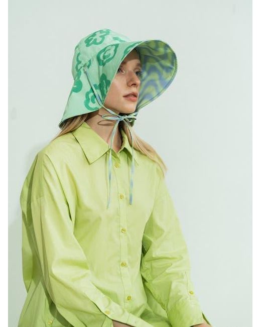 Lost Pattern Green Day Dream Reversible Sun Hat