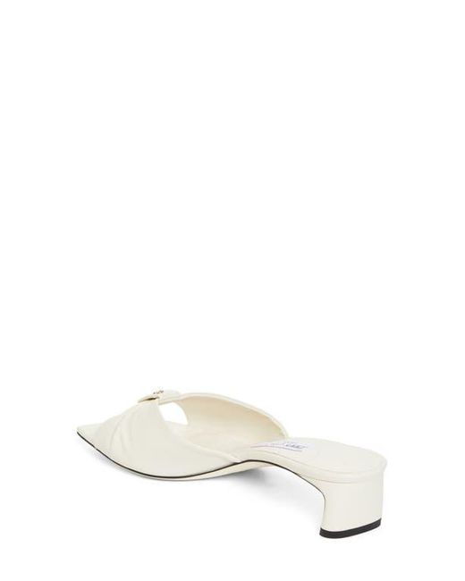 Jimmy Choo White Annika Slide Sandal