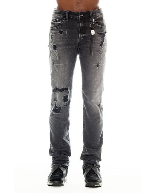 Cult Of Individuality Men's Gray Rocker Slim Fit Jeans