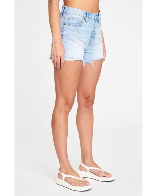 DAZE Blue Troublemaker High Waist Distressed Denim Cutoff Shorts