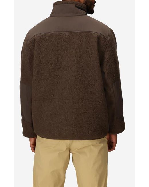 Marmot Brown Wanderer High Pile Fleece Half Zip Pullover for men