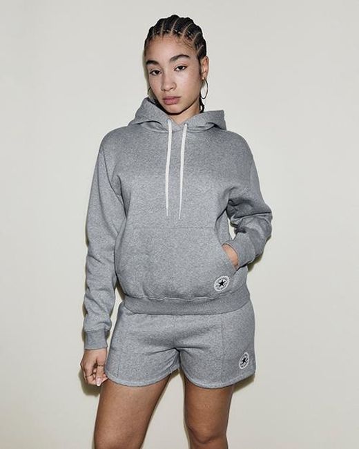 Converse Gray Chuck Taylor Patch Classic Pullover Hoodie