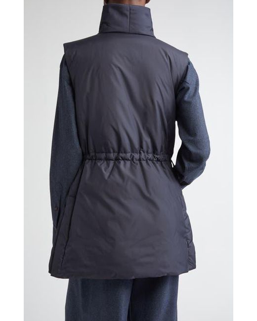 Lafayette 148 New York Blue Recycled Tech Down Puffer Vest