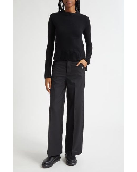 Sacai Black Crewneck Wool Sweater