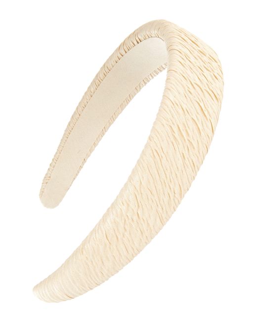 Tasha White Crinkle Padded Headband