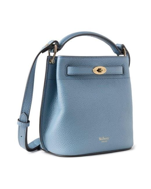 Mulberry Blue Mini Islington Leather Bucket Bag