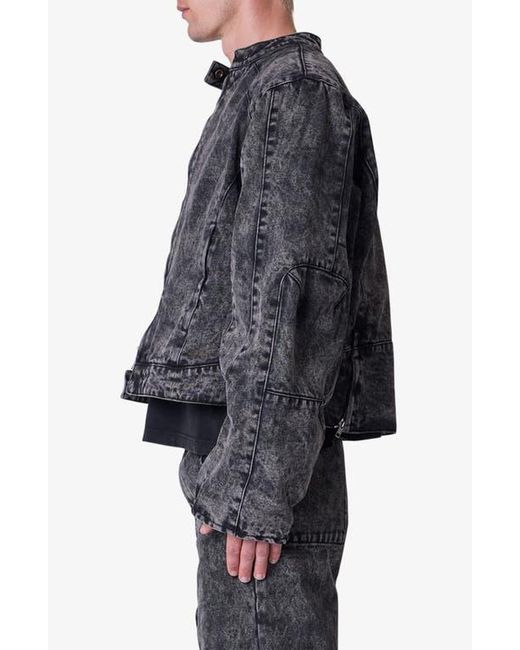 MNML Blue Moto Denim Jacket for men