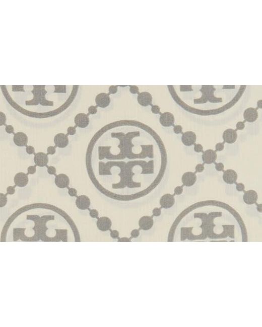 Tory Burch Natural T-monogram Bordered Oblong Scarf