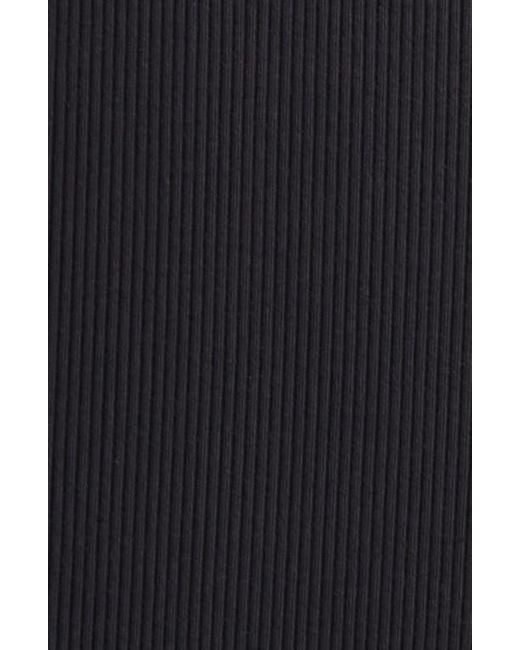 10 Crosby Derek Lam Black Damiana Henley Rib Midi Dress
