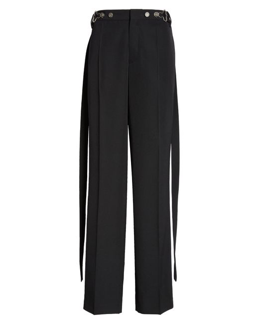 Jean Paul Gaultier Black Overall Buckle Tab Wool Trousers