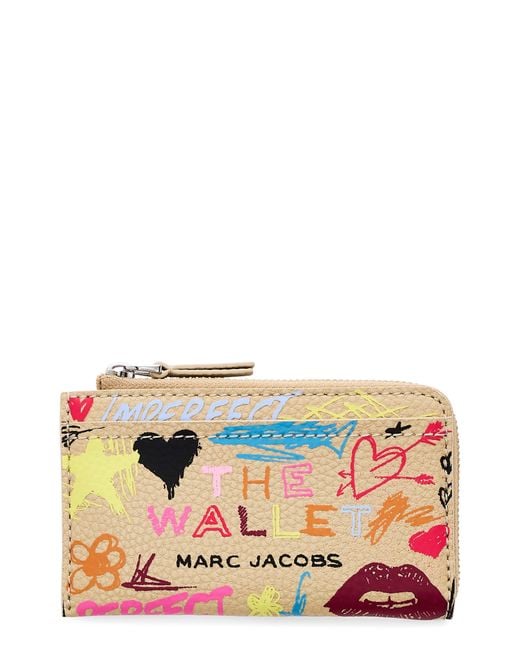 Marc Jacobs Multicolor The Punk Scribble Top Zip Multi Wallet