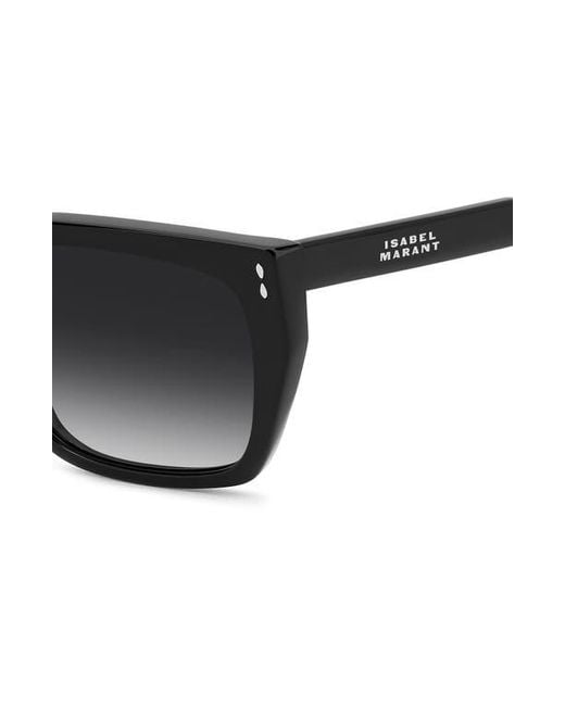 Isabel Marant Black 58Mm Rectangular Sunglasses