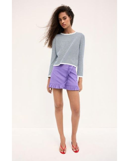 Mango Purple Stripe Sweater