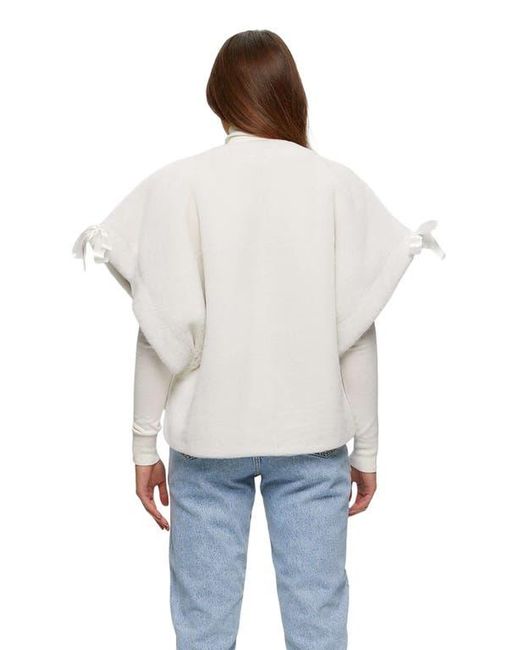 Gorski Blue Short Sleeve Shearling Lamb Jacket