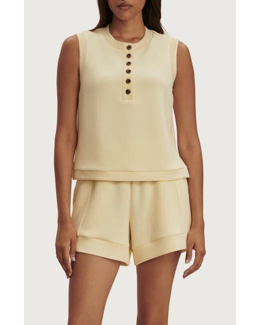 Varley Yellow Marla Button Placket Tank