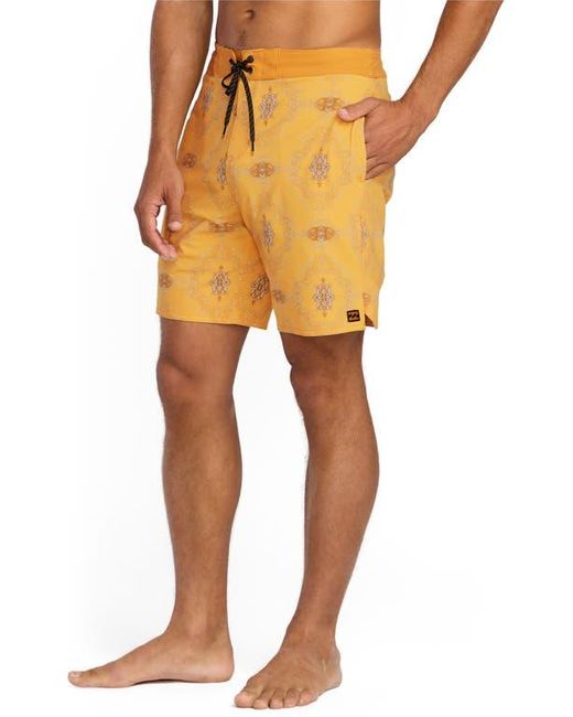 Billabong Yellow Good Times Lo Tide Board Shorts for men