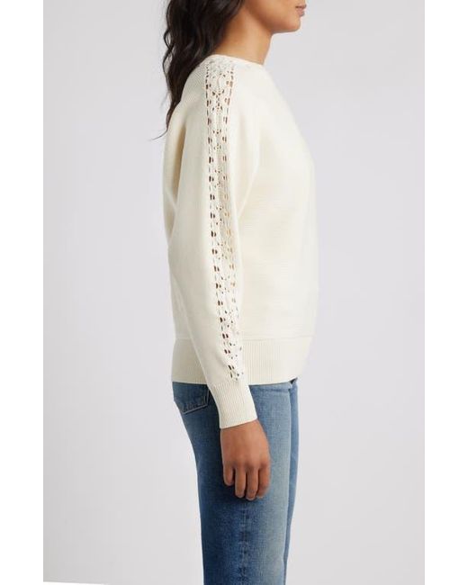 Tahari White The Juniper Dolman Sleeve Top