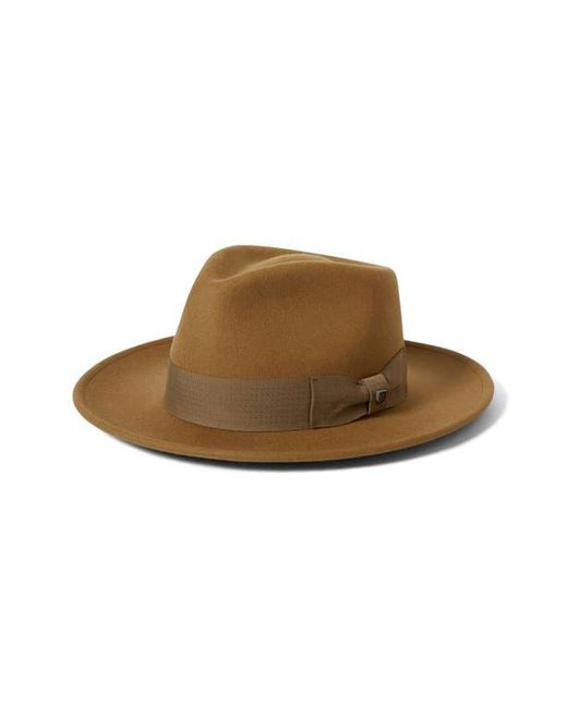 Brixton Brown Swindle Wool Fedora for men