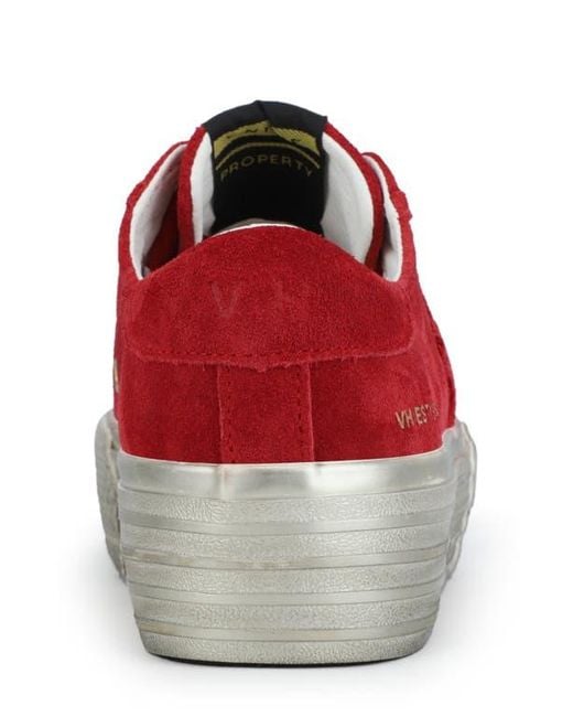 Vintage Havana Red Amaze Platform Metallic Sneaker