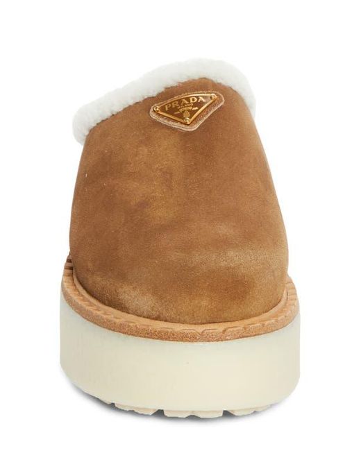 Prada Brown Suede Mules