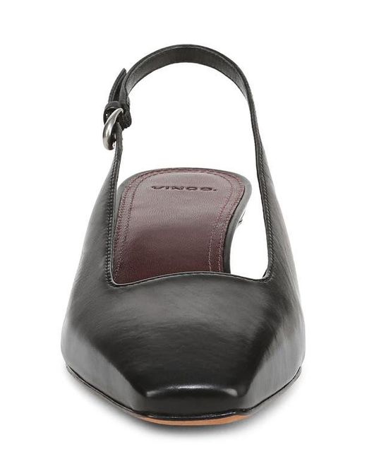 Vince Black Hart Kitten Heel Slingback Pump