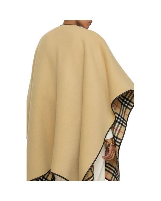 Burberry Natural Check Cashmere Cape