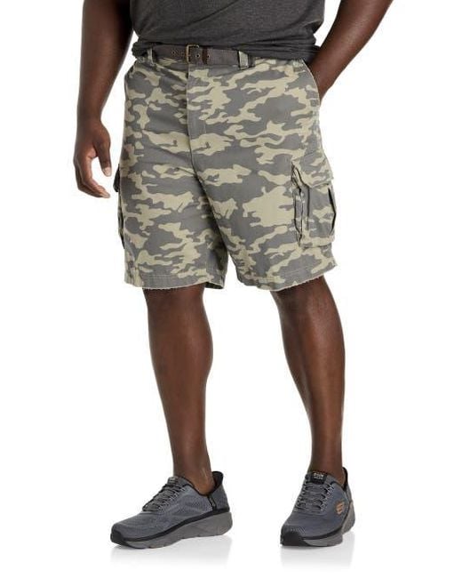 True Nation by DXL Men's Big Tall Belted Cargo Shorts