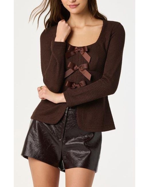 Astr Black Split Front Bow Top