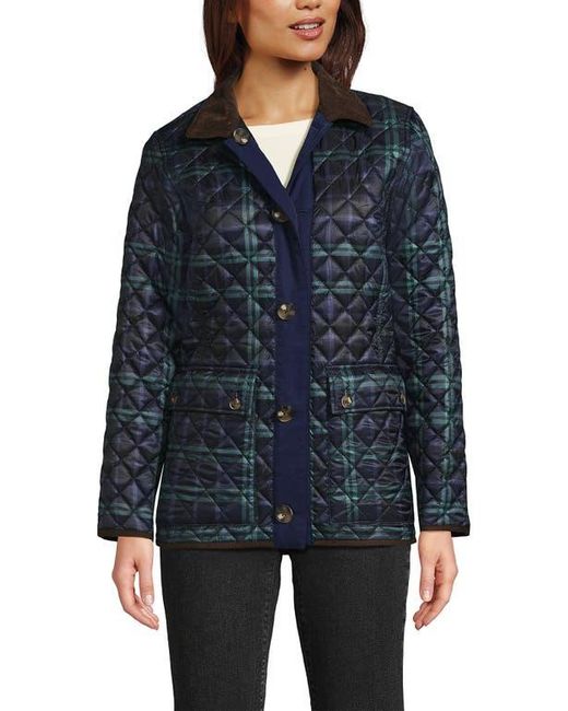 Lands' End Black Reversible Barn Quilted Jacket