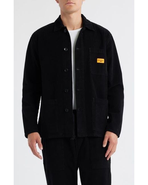 Service Works Black Organic Cotton Corduroy Button-Up Chore Coat for men