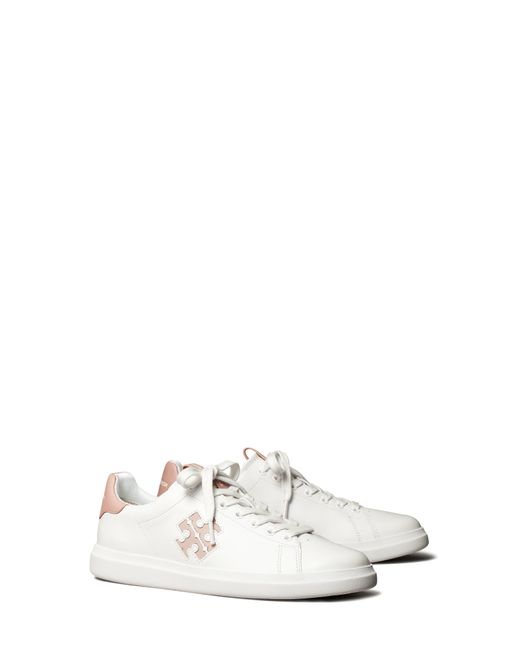Tory Burch White Double T Howell Court Sneaker
