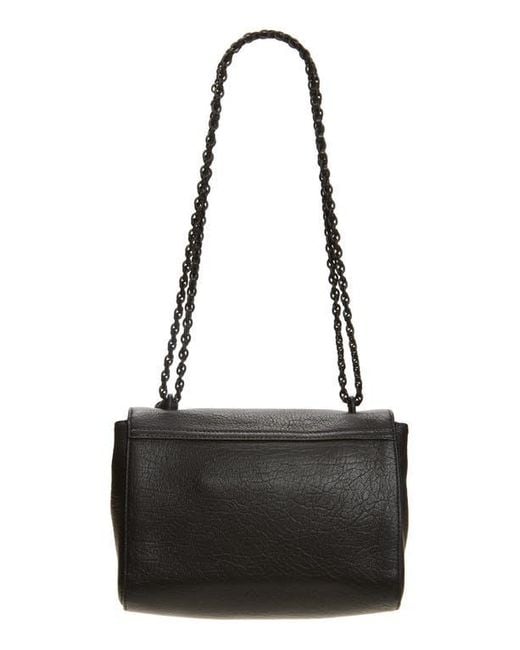 Mulberry Black Lily Grained Leather Shoulder Bag