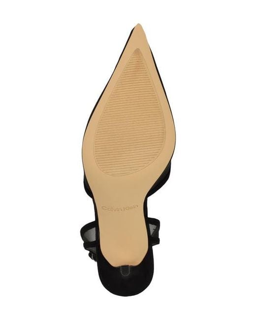 Calvin Klein Black Ozala Ankle Strap Pump