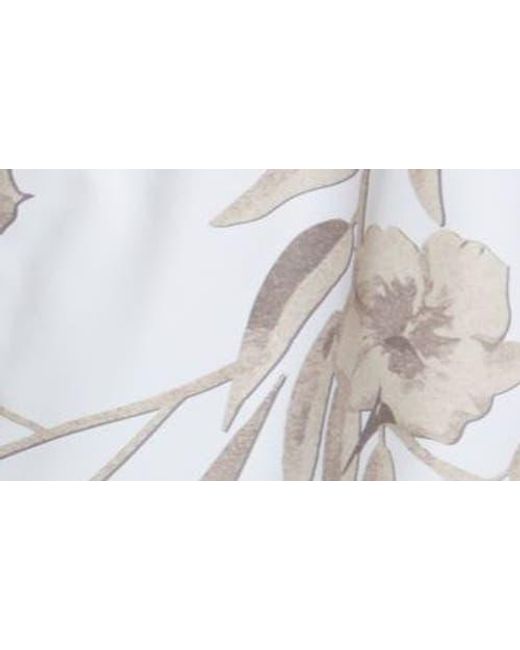 Boss White Piranha Floral Swim Trunks for men