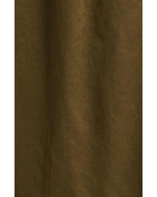 Charles Henry Green Gathered Bodice Cotton Midi Dress