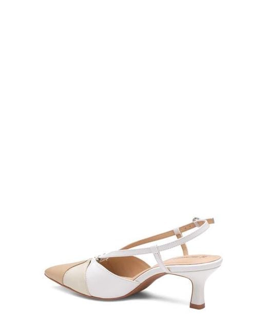 Johnston & Murphy Natural Lindsey Ring Slingback Pump